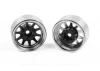 RC4WD OEM 6-Lug Stamped Steel 1.55 Beadlock Wheels (Black and Chrome) RC4WD