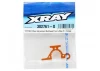 XRay T415 Aluminium Lower Adjustment Bulkhead - Front L / Rear R - Orange