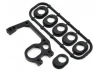 XRay X1 Aluminium Rear Bulkhead - Left + Ride Height Adjusters