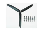 GWS Scale Prop 9X5 3-Blade Black Opp/Rotation