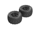 ARAC9612 Arrma DBoots Copperhead MT 6S Tyres Pre Glued on Black 17mm Hex Wheels (2)