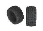 ARAC9468 Arrma Backflip LP 4S Tyres - Pre Glued on Black 3.8 17mm Hex Wheels (2)