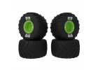 dBoots Chevron MT Tire Set Glued - Green (2 Pairs): GROM