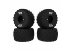 dBoots Chevron Mounted Tire Set Glued - Black (2 Pairs): GROM