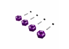 12mm Metal Wheel Hex Set (4) - Purple