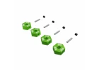 12mm Metal Wheel Hex Set (4) - Green