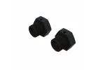 Aluminium Wheel Hex 17mm - 16.5mm Thick - Black (2)