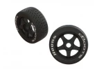 DBoots Hoons 42/100 2.9 Belted Speed Tyres on 17mm 5 Spoke Wheels (2)