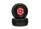 DBOOTS Fortress Tire Set Glued (Red) (2) ** CLEARANCE **