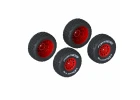 dBoots FORTRESS Tire Set Glued - Red (2 Pairs)