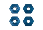 Team Associated Reflex 14B/14T FT Wheel Hexes Bluw Aluminium. (4)