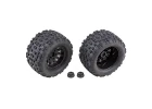 Team Associated Rival MT10 Black Method Wheels/Tyres Mounted