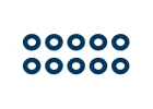 Associated Washers 7.8 X 3.5 X 0.5mm Blue Aluminium (10)