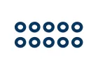Associated Washers 7.8 X 3.5 X 0.5mm Blue Aluminium (10)
