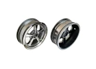Team Associated DR10 Drag Front Wheels Black Chrome