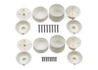 Team Associated RC10T Wide Rear And Narrow Front Wheels - (3 Piece) White