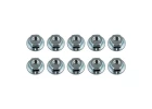 Team Associated M4 Serrated Wheel Nuts - Silver Steel
