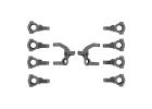 Team Associated RC10B7.1 FT Caster/Steering Blocks Carbon
