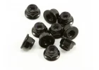 Axial M4 Nylon Locking Flanged Hex Nut (Black) (10)
