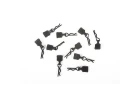 3mm Body Clip w/Tab - Black (10pc)