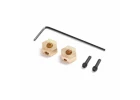 Hex Hub - Brass (2): SCX24 - AX24