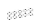 Corally Aluminium. Shim Ring - Id 3mm - Od 4mm - 1.0mm - 1