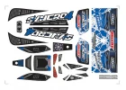 Team Corally Body Decal Sheet Syncro 4 Blue 1Pc