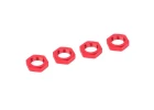Corally Wheel Nut Serrated Aluminium Red 4 Pcs