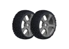 Corally Off-Road 1:8 Buggy Tires - Nin Ja - Low Profile - Glued On BL
