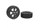 Corally Rebel XMS Asuga XLR Off Road Tyres LP Glued/ Black Rim