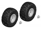 Corally Tire And Rim Set - Truck - Chrome Rims - 1 Pair