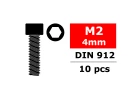 Corally Steel Screws M2 X 4mm Hex Socket Head 10 Pcs