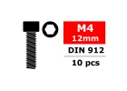 Corally Steel Screws M4 X 12mm Hex Socket Head 10 PC
