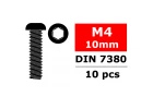Corally Steel Screws M4 X 10mm Hex Button Head 10 Pcs