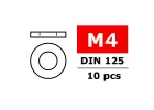 Corally Washer M4 Galvanized Steel 10 Pcs