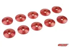 Corally Aluminium Washer For M4 Flat Head Screws OD=10mm Red (10Pcs)