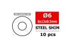 Corally Steel Metric Shim 6 - 0X12X0 - 5mm 10 Pcs