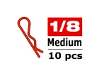 Corally Body Clips - 45 Bent - Medium - Red - 10 Pcs