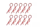 Corally Body Clips - 45 Bent - Medium - Red - 10 Pcs