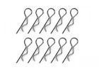 Corally Body Clips - 45 Bent - Medium - Black - 10 P