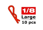 Corally Body Clips - 45 Bent - Large - Red - 10 Pcs