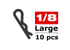 Corally Body Clips - 45 Bent - Large - Black - 10 Pcs