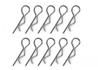 Corally Body Clips - 45 Bent - Large - Black - 10 Pcs