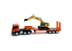 HuiNa 1:24 Platform Trailer And Excavator Set