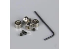 Dubro 1:8in Plated Brass Dura-Collars (3mm) (4 pcs per package)