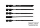 Hudy Power Tool Tip Set - 2.0, 2.5, 3.00mm + 4.0, 5.8 Phillips