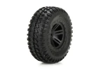 Front Tyre Premount Black Wheel (2): 1:10 AMP DB