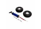 Inflatable Bead-Lock Rubber Tire Set: 120-130mm dia. - 3mm-5m