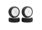 Fastrax 1:10 Rally Angle Tyres on OZ Style Wheels - White (4)