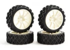 Fastrax 1:10 Rally Tyres on 10 Spoke White Wheels (4)